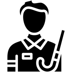 Hockey Player Male Icon