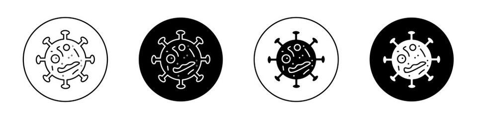 Bacteria flat illustration of vector icon on white background.