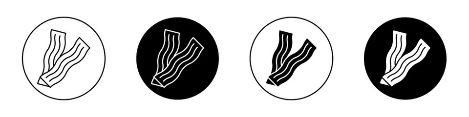 Bacon flat illustration of vector icon on white background.