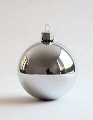 Shiny silver Christmas ornament (7)