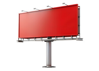 Obraz premium red bill board clipart png image on transparent background