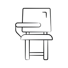 Catch a sight of this trendy school chair sketchy icon
