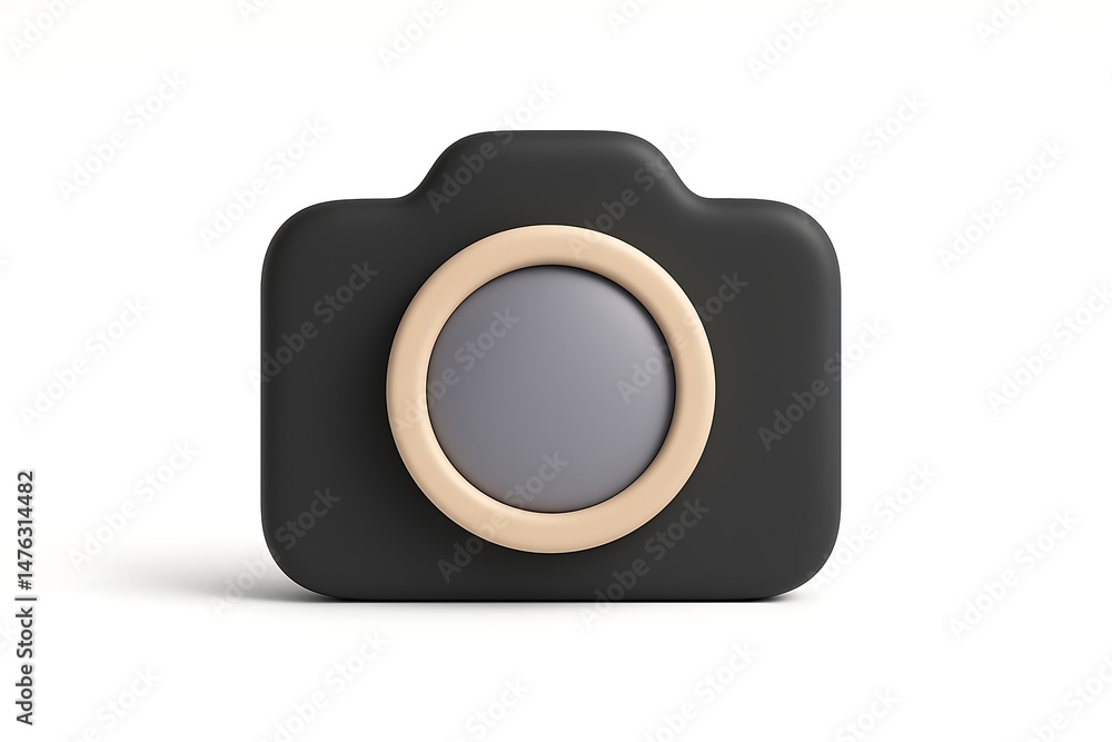 Fototapete a 3d rendered camera icon a modern graphic design element representing photography and visual conten