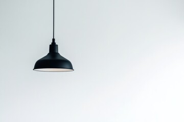 linear black pendant light isolate on white background