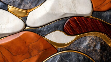 Obraz premium Intricate, multicolored, sculpted, abstract, design panel.