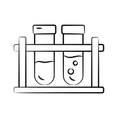Check out hand drawn style icon of test tubes rack