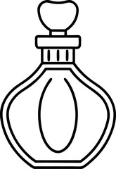 Perfume Bottle Cap Line Art Vector Illustration With White