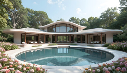 Winter mountains rise under the night sky, a city view with lights like stars