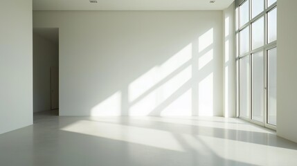 Bright living space with minimalist furniture and natural light / Serene simplicity in modern home design