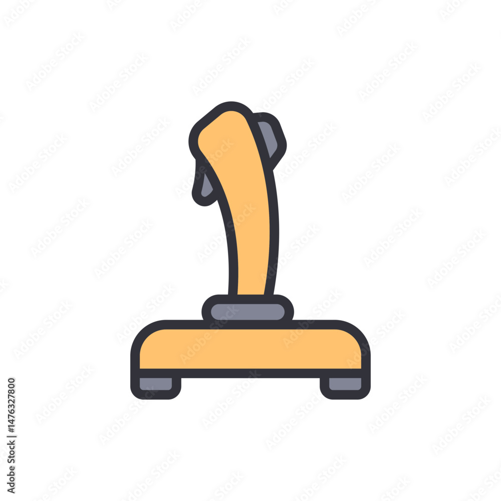 Poster isolated joystick controller symbol for digital games and simulation