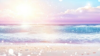 Pastel beach sunrise