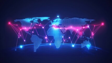 Fototapeta premium Global Network Connections (3)