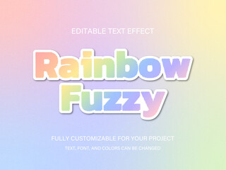 Pastel Rainbow Fuzzy Font Style for Cute Designs