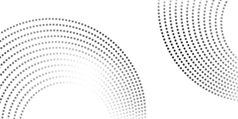 Abstratc visualization on dark space with dotted lines shape effect decoration. Modern graphic design element dots circle style concept simple modern