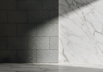 Obraz premium Rough Cut Granite Wall With Block Joint Details