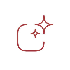 Obraz premium Sparkling App Interface Icon for Clean UI, Visual Focus, and App Aesthetics