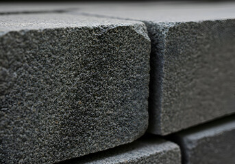 Rough Granite Blocks Close Shot with Fine Crumbling Details