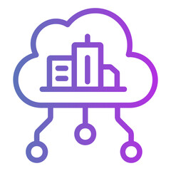 cloud computing Gradient icon