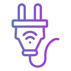 smart plug Gradient icon