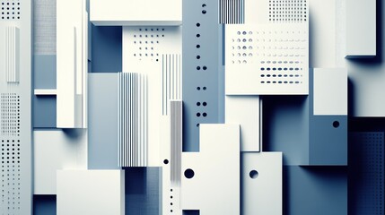 Abstract geometric shapes, modern cityscapes