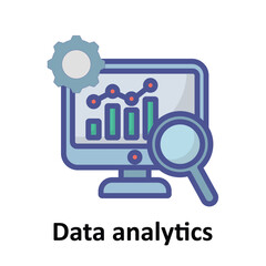 Data analytics Vector icon which can easily modify or edit