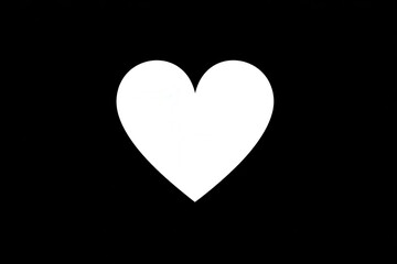 Elegant black heart symbol for love, romance, and passion-themed designs and creative projects
