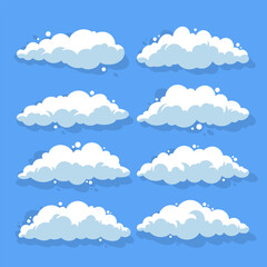 Cartoon Clouds Vector Set