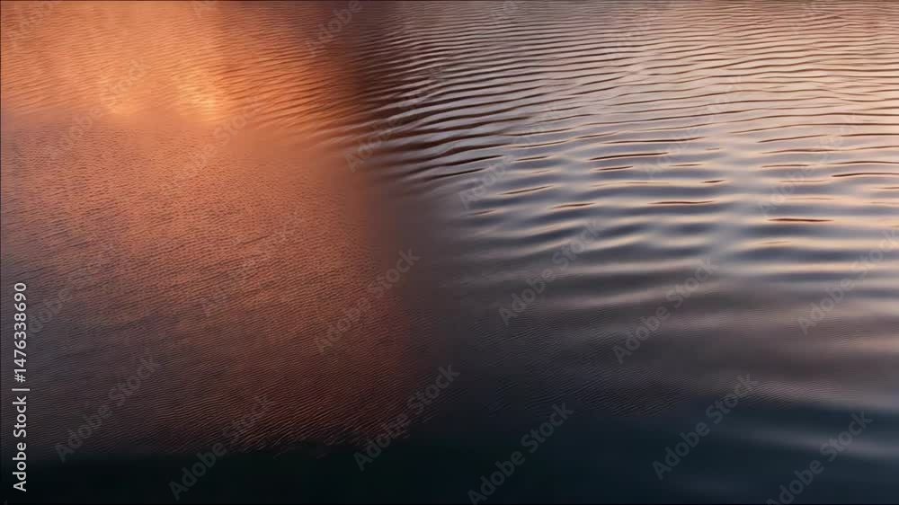 Poster abstract aerial view of golden sand dunes, with patterns and light, creating an ethereal and texture