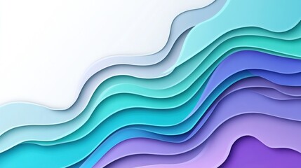 Fototapeta premium Abstract wavy layered colors background