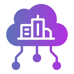 cloud computing Gradient icon