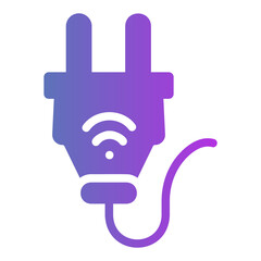 smart plug Gradient icon