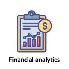 Financial analytics Vector icon which can easily modify or edit