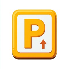 warning symbol Forbidden prohibit icons A vibrant parking icon featuring a bold letter P and an upward arrow, symbolizing parking locations and navigation.