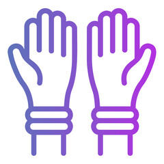 cleaning gloves Gradient icon