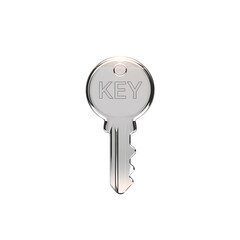 Chrome Key Access Granted 3D Render on on transparent background