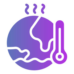 global warming Gradient icon