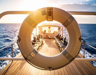 Fototapeta premium Safety on board the ship