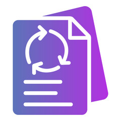 paper recycle Gradient icon