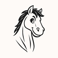 horse smile illustration.eps