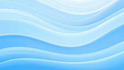 Fototapeta premium Soft blue gradient with flowing wave patterns, evoking tranquility and peaceful energy.
