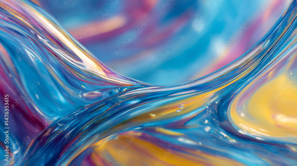 Poster abstract fluid art background with vibrant colors and smooth textures for modern design projects