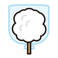 かわいい綿飴のイラスト