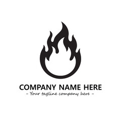 Fire Logo Company Design Illustration Vector Graphic Image