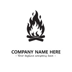 Fire Logo Company Design Illustration Vector Graphic Image