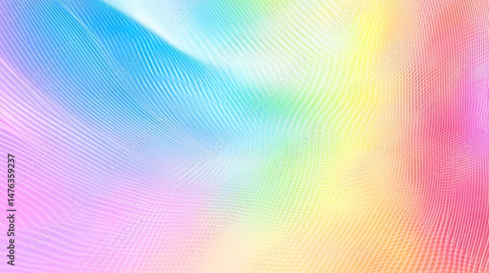 Poster rainbow gradient mesh background with soft transitions colorful and trendy for creative marketing vi