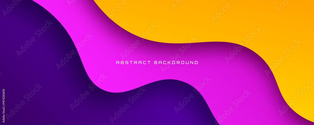 Poster 3d waves abstract background overlap layer on bright space with colorful flowing shape effect decora