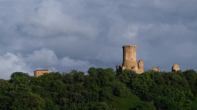 Ruins of the ancient tower of Velia (Elea) in Ascea