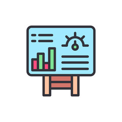 Cartoonish Display Of Business Statistics And Graphical Information