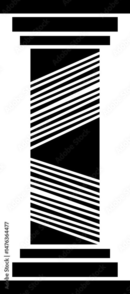 Poster icon of classical building with columns representing ancient architecture, linear style icon. historic designs. Editable stroke width symbols elements infographics for web with transparent background