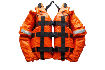Orange life vest isolated